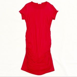 Red Maternity Dress Comfy Easy Lightweight Summer Outfit Wardrobe Staple